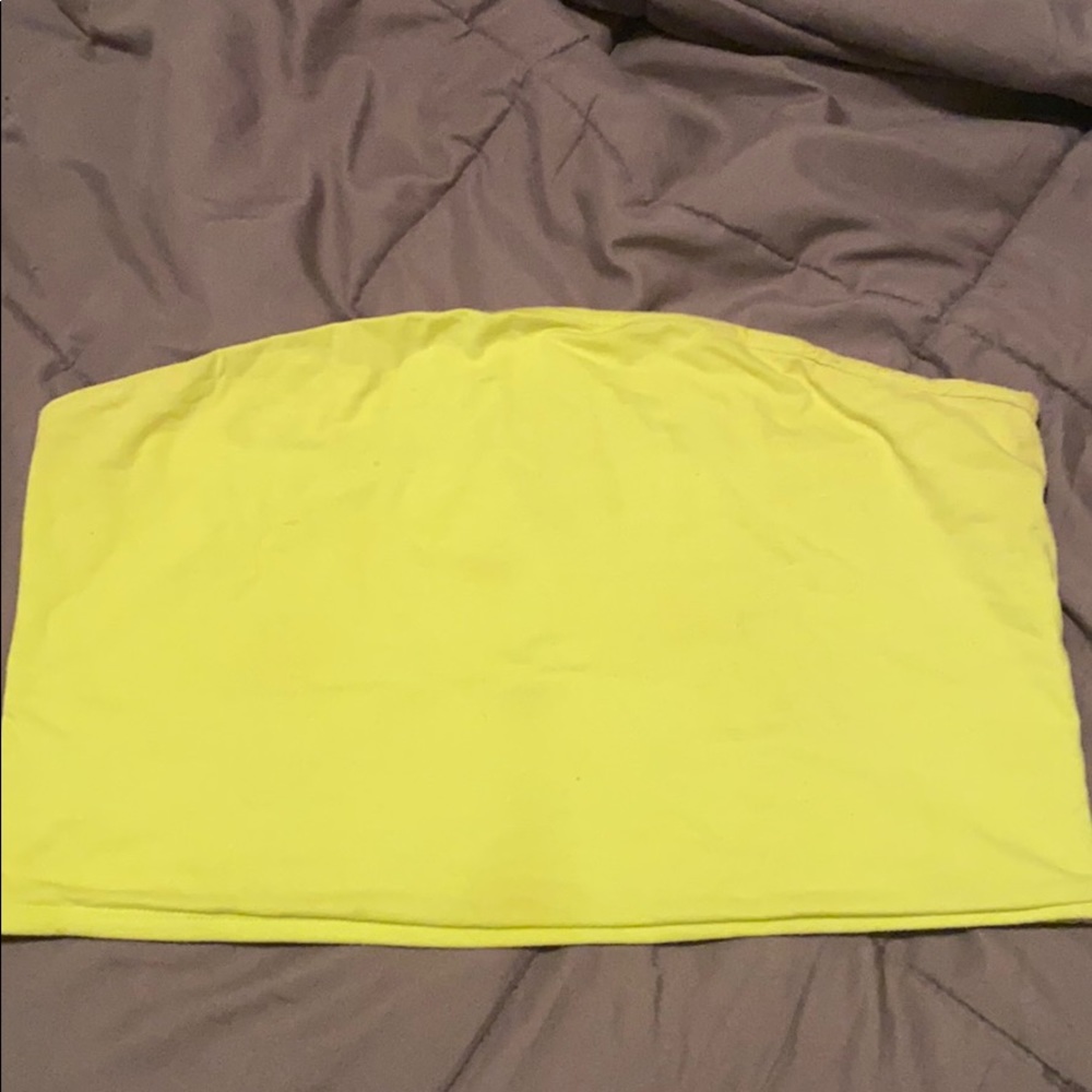wild fable neon green tube top
